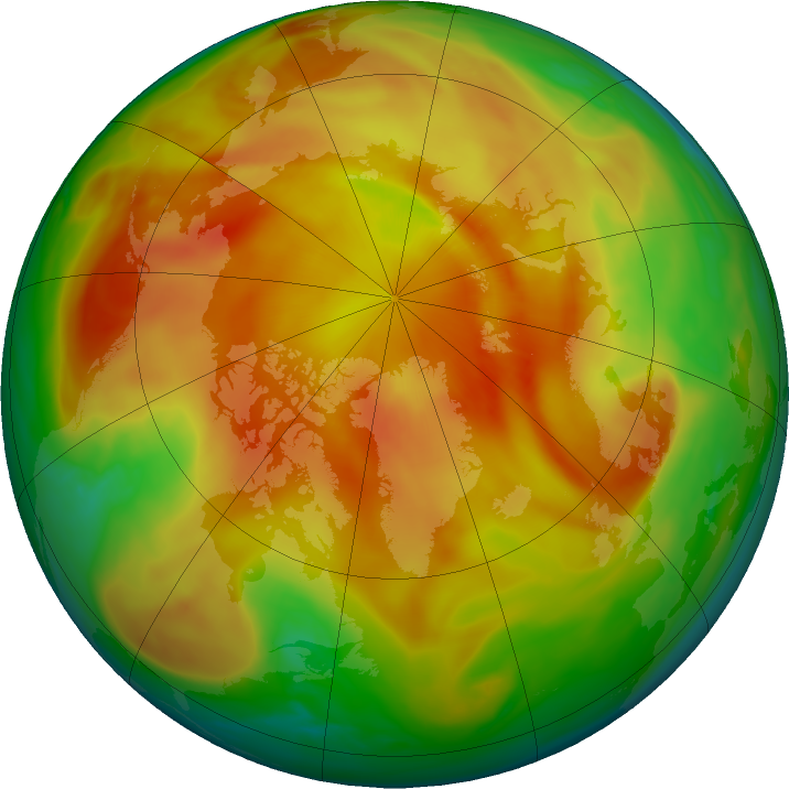 Arctic ozone map for 08 April 2022